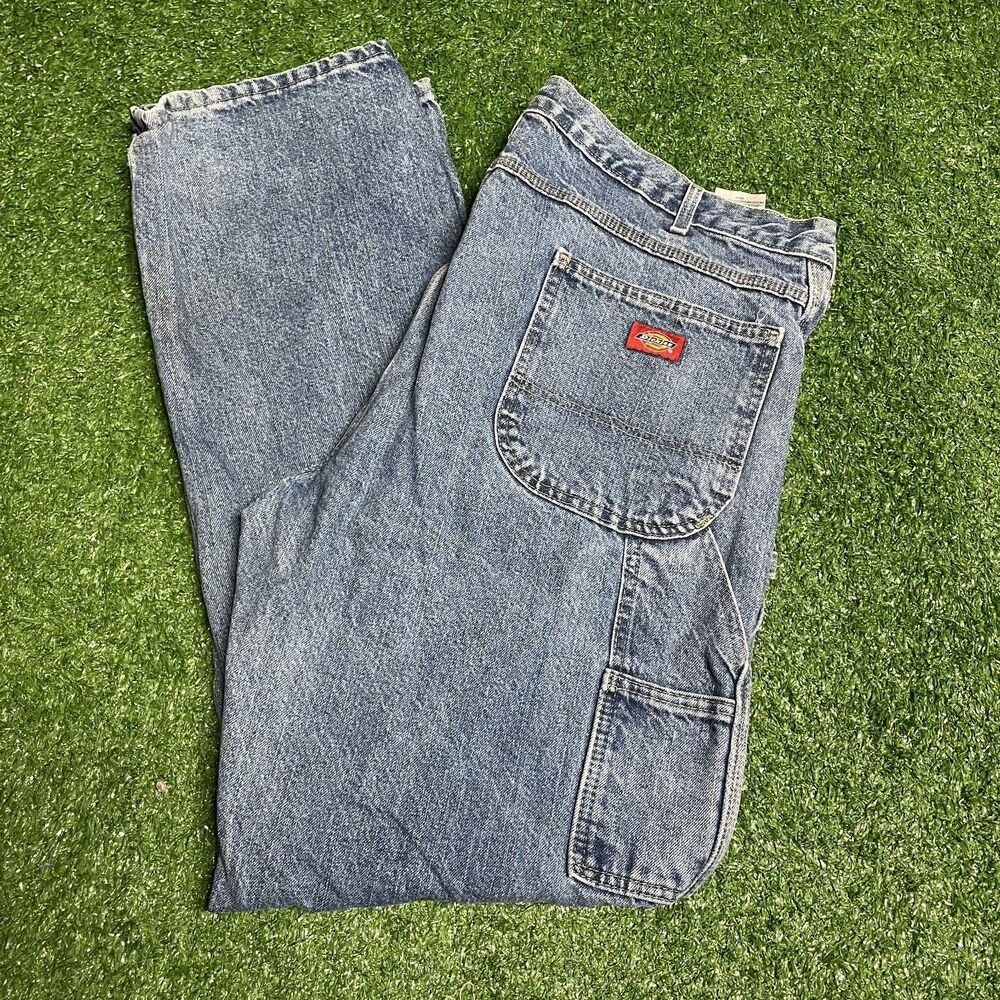 Dickies Carpenter Jeans Men’s 40x34 Medium Wash Workwear Utility Denim